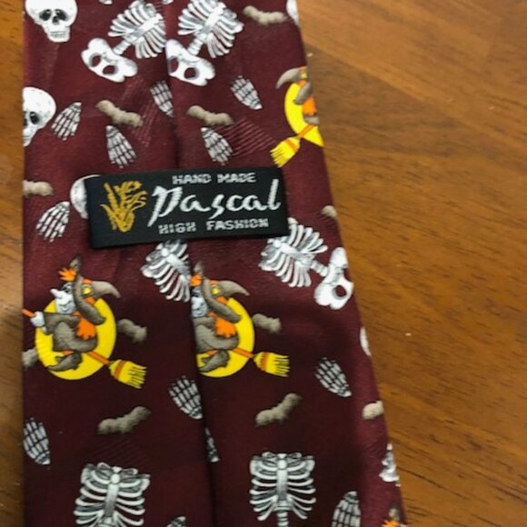 Pascal Hand Made Unisex Halloween Graphic Novelty Tie Pre-Owned - Picture 3 of 10